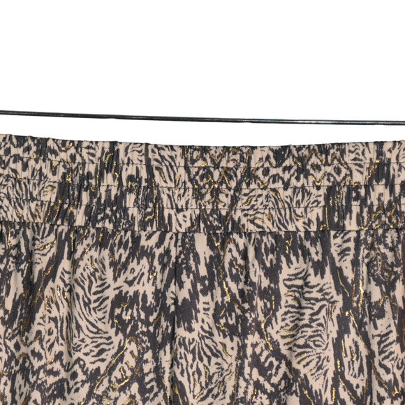 NEW Iman Global Chic Joggers Women Size 3X Gray Gold Pull On Travel Animal Print - Picture 6 of 9
